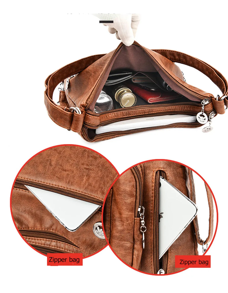 Sac à main en cuir peau de mouton, fourre-tout de voyage de grande capacité, à bandoulière, décontracté