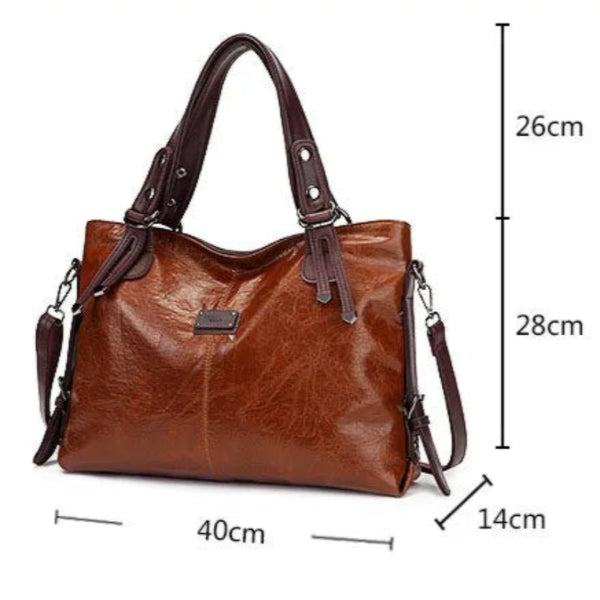 Sac à main en cuir PU de qualité, fourre-tout décontracté, grande capacité, sac à bandoulière