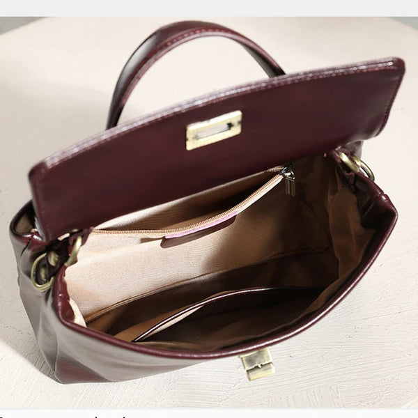 Sac à mains  femme, en cuir de vachette, Chic & Tendance, modèle COCODY