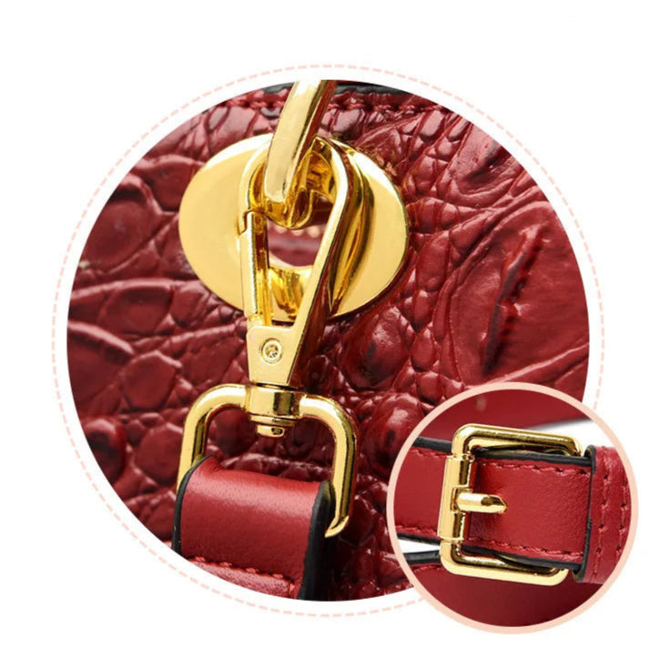 Sac à main de luxe, en cuir PU, type crocodile