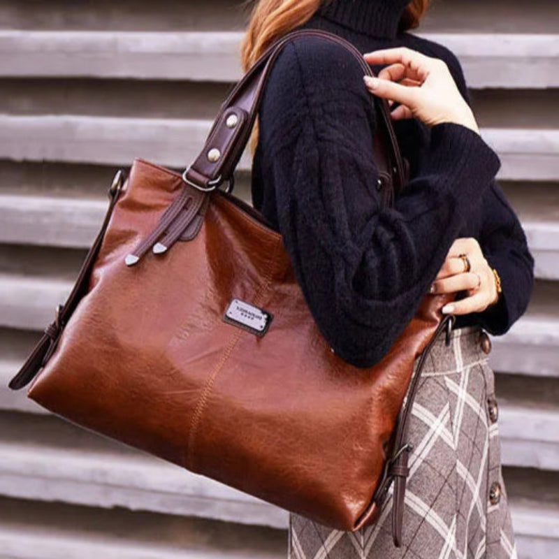 Sac à main en cuir PU de qualité, fourre-tout décontracté, grande capacité, sac à bandoulière