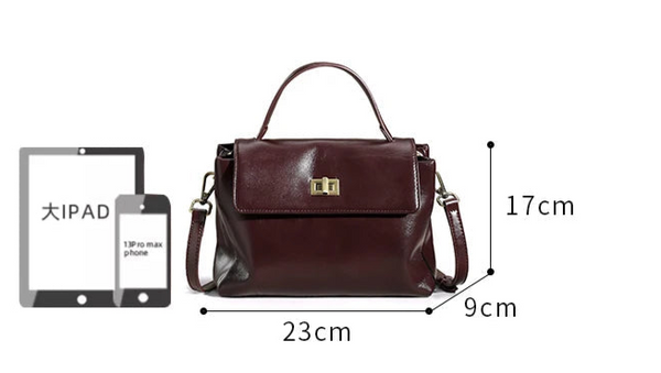 Sac à mains  femme, en cuir de vachette, Chic & Tendance, modèle COCODY