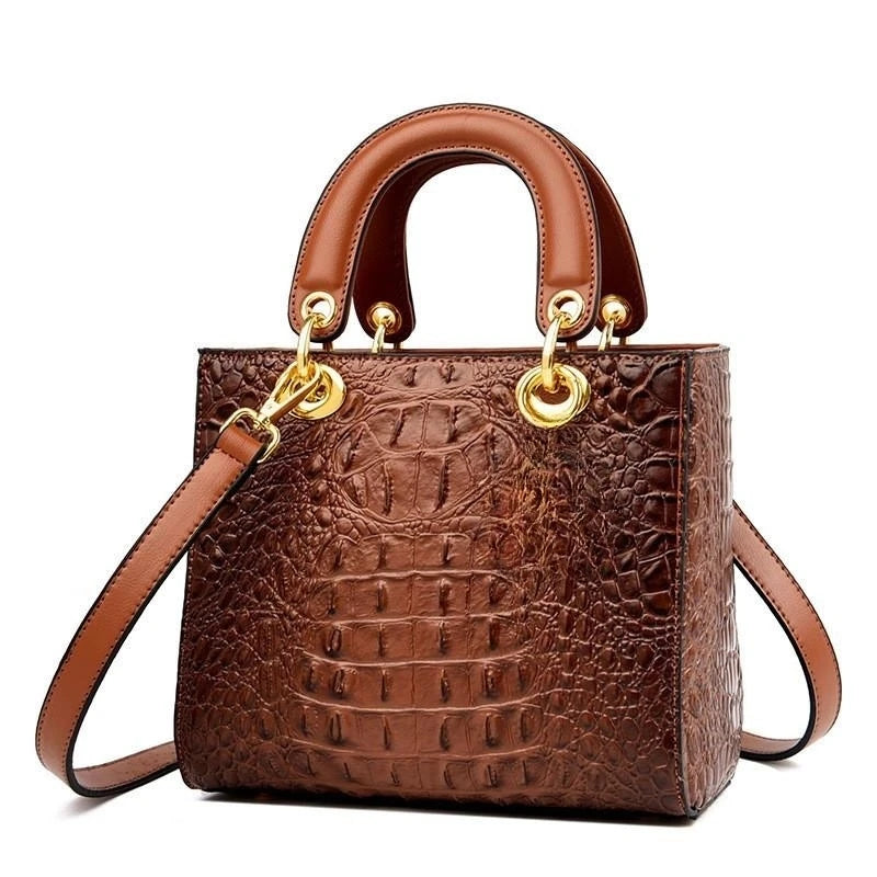Sac à main de luxe, en cuir PU, type crocodile