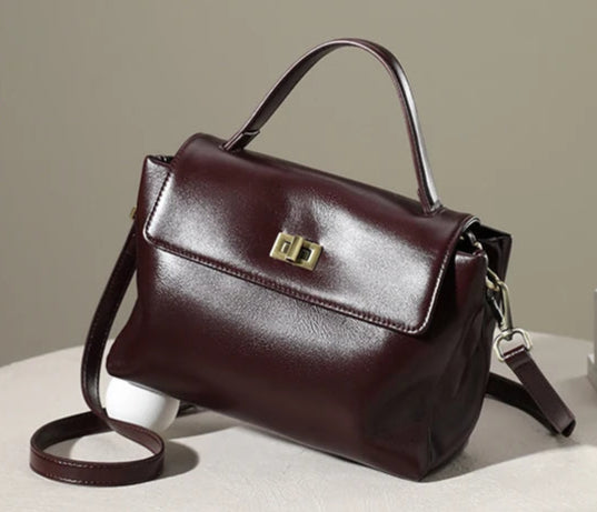 Sac à mains  femme, en cuir de vachette, Chic & Tendance, modèle COCODY