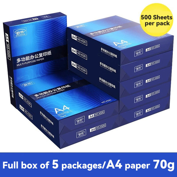 500/2500 Sheets 70g/80g A4 Paper | Laser/Inkjet Compatible | Sealed Packaging Office/Home/School Premium Double-Sided Copy Paper